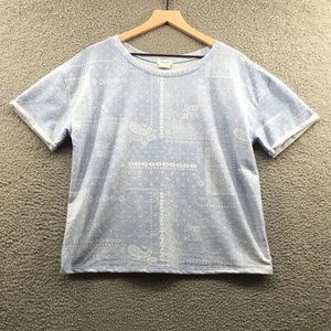 Splendid Bandana Print Pajama‎ Top Blue M